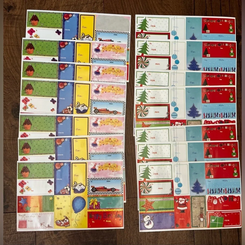 NWT gift accessories bundle stickers birthday Christmas tissue paper bags